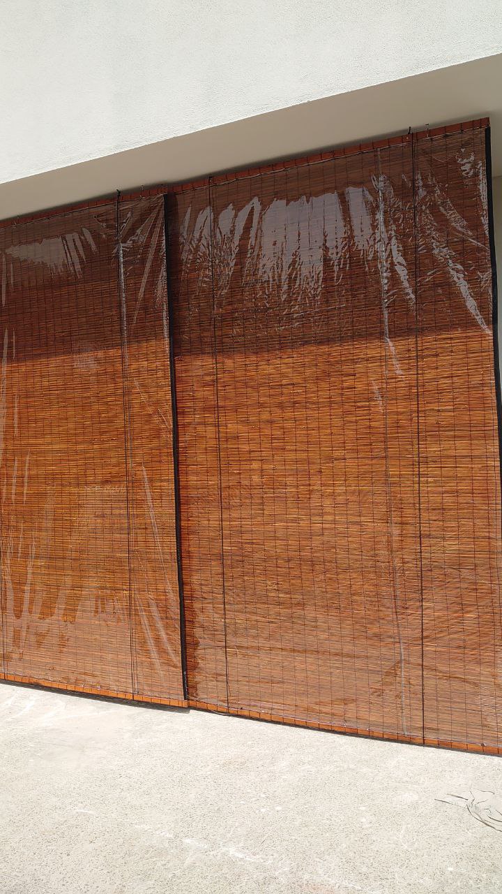 Bamboo Blinds with Waterbase Finish and Wax Leaves - Premium Outdoor Protection